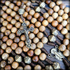 Elegant Handcrafted Natural Wooden Catholic Rosary