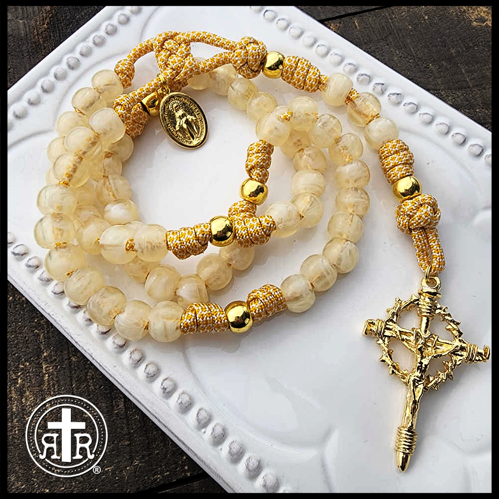 Cross Bead Wooden Rosary Rugged Rosaries®
