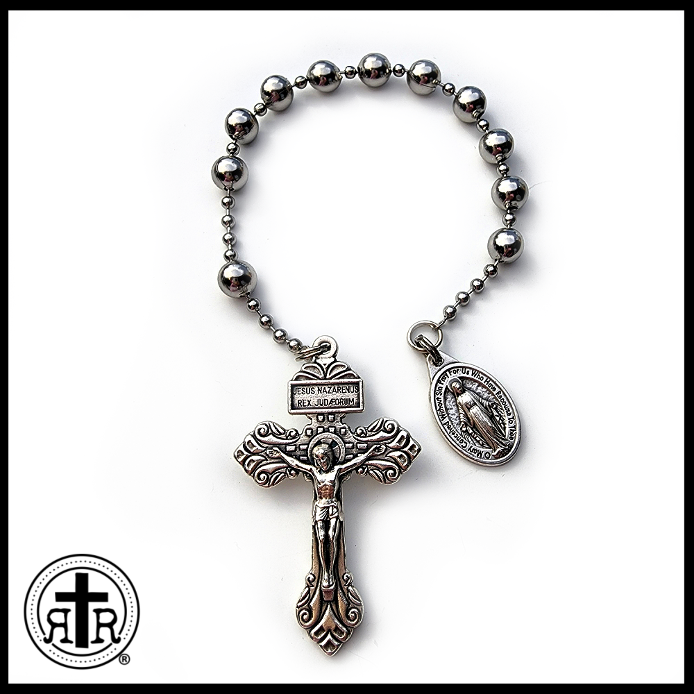 Roman Catholic WWI Combat Pocket Rosary 