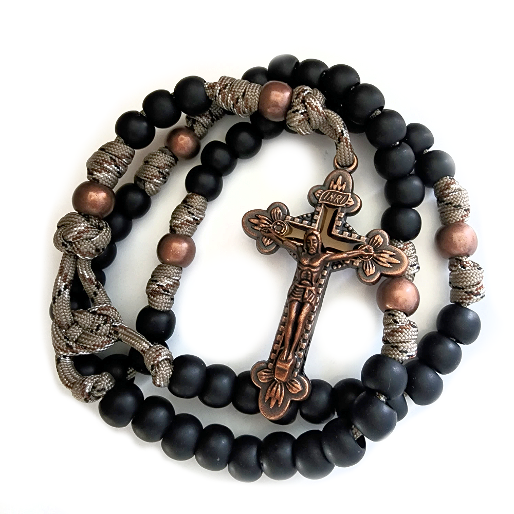6mm - Copper Paracord Rosary