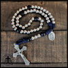 z - Custom St. Michael Navy Blue Rosary for Morgan G