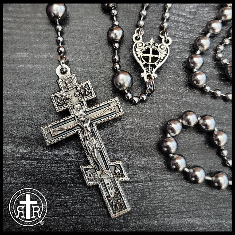 WWI Combat Military Rosary with Byzantine Orthodox Crucifix