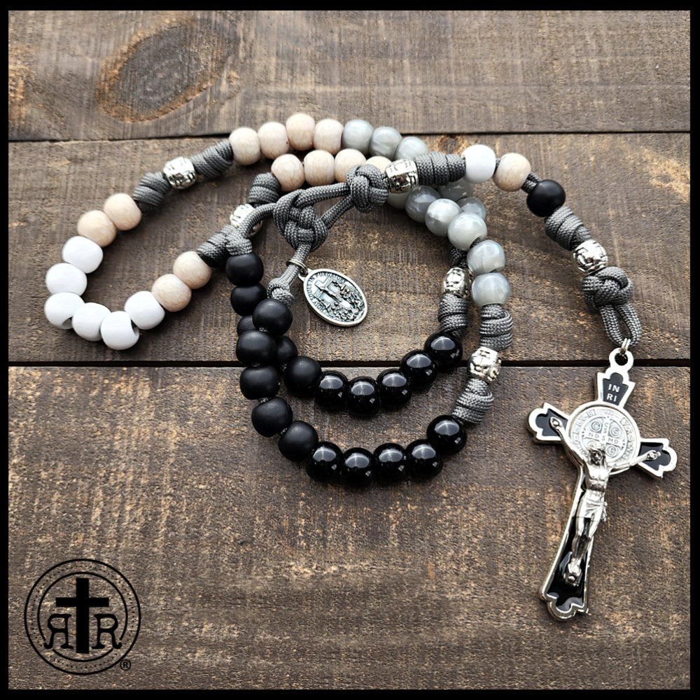 Rugged Rosaries - Black Paracord Rosary for Catholic Men - Handmade -  Rugged Rosaries®