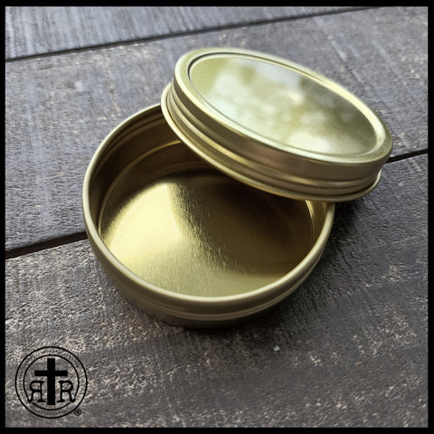 Small Rosary Tin in Gold Finish