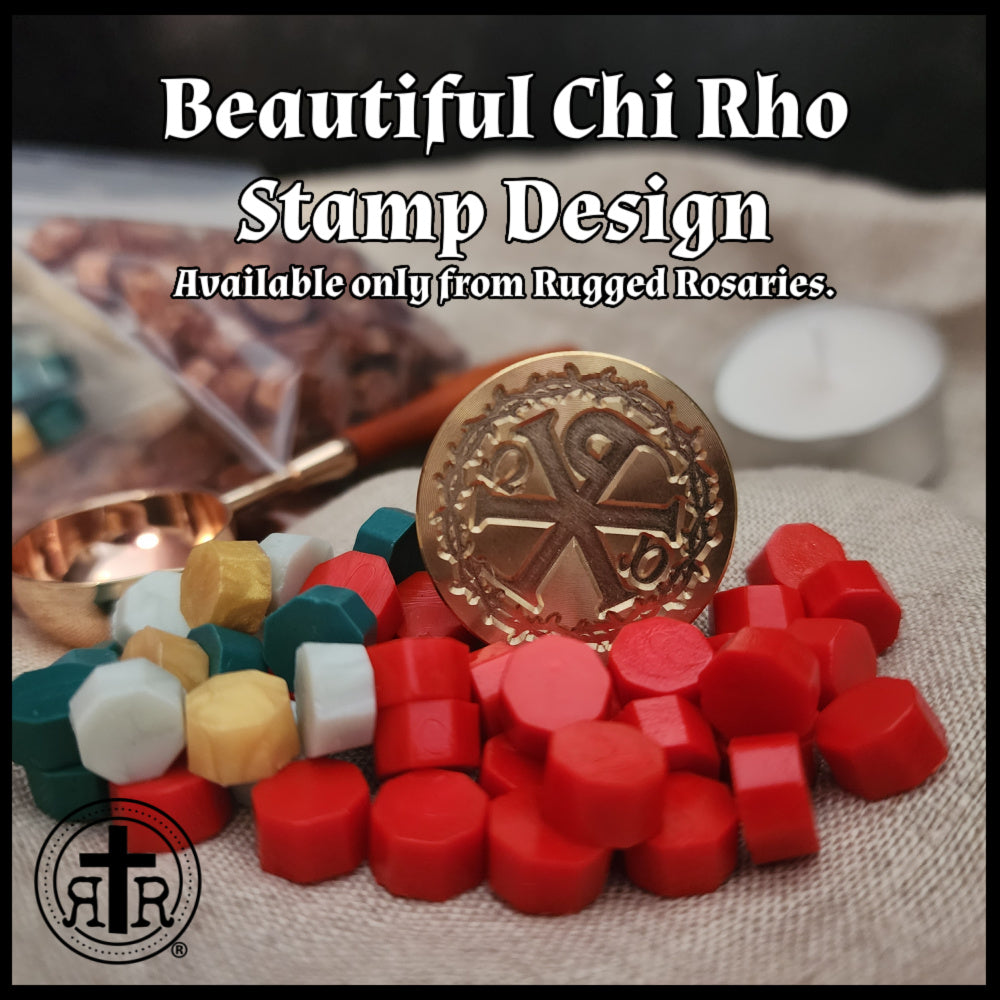 Chi Rho Alpha Omega Sealing Wax Stamp Kit