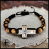 Our Lord Jesus Wooden Rosary Bracelet - Adjustable for Men or Women