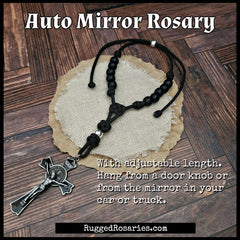 Auto Rosary, Our Lady Guadalupe, Turquoise, Red Jasper, One online Decade, Car Rosary, Rear View Mirror, Auto Charm, Travel Rosary, Stainless Steel