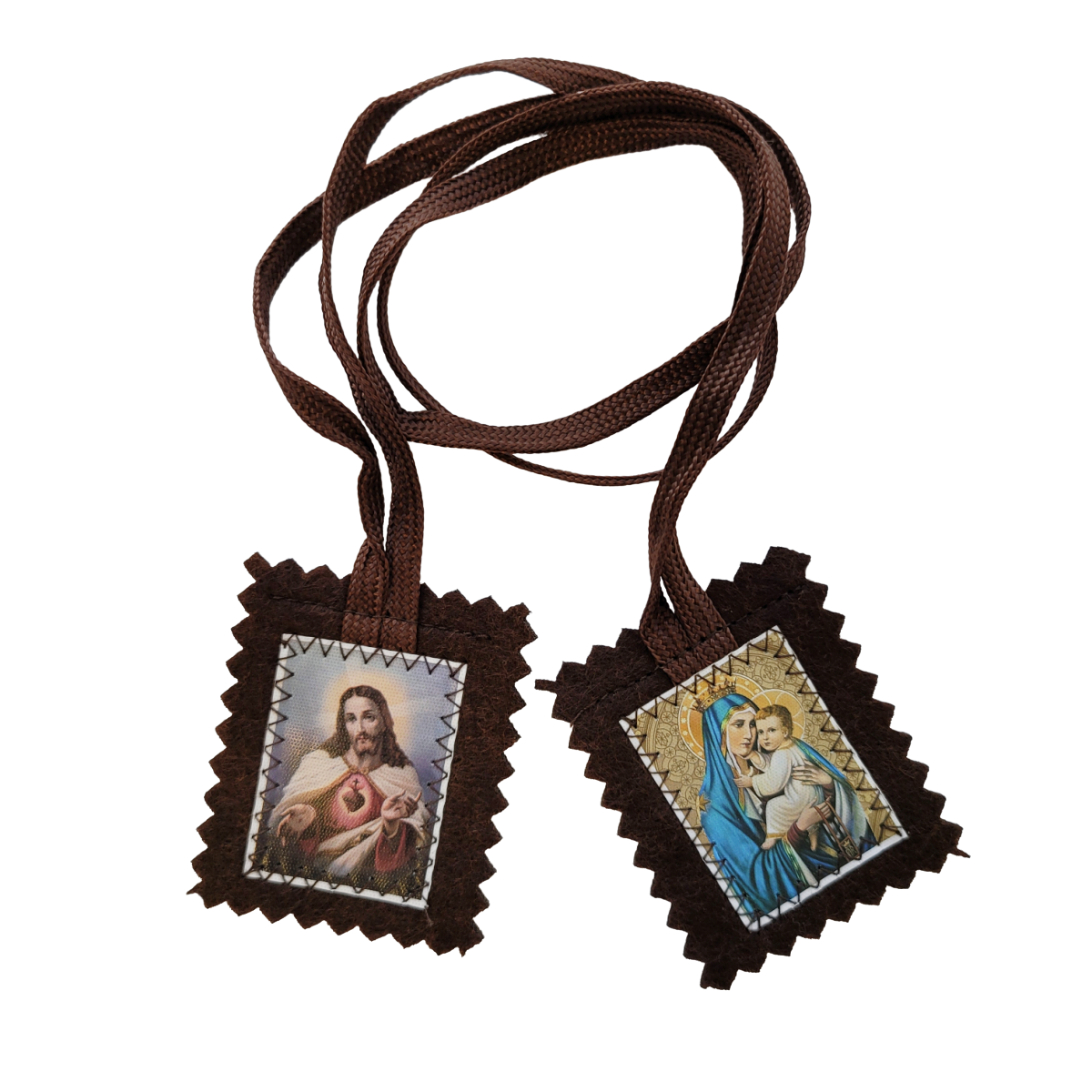 Scapular Brown Scapular of Our Lady of Mt Carmel- Catholic Gear - Rugged Rosary ...